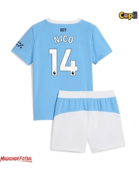 Manchester City Nico Gonzalez #14 Echipament de Fotbal Replică 2025-26 Copii Acasa (+ Șorturi)